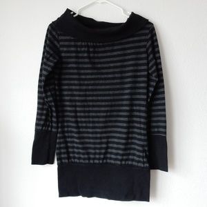 3 for 25 - Black and gray striped off shoulder top